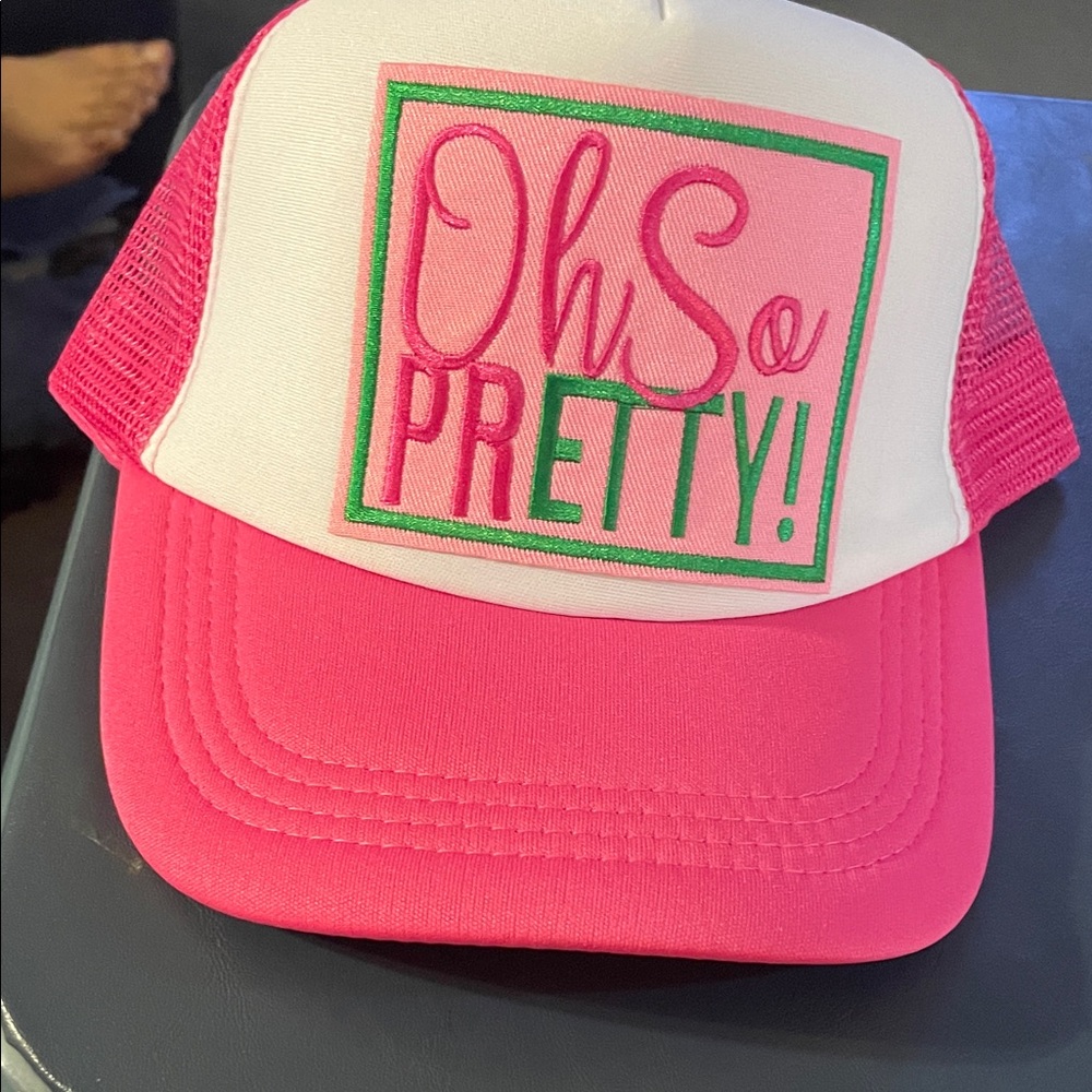 Pink and White Trucker Hat